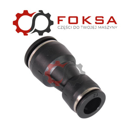 Szybkozłącze plastikowe tekalanu proste Fi 16mm / 12mm, czarne