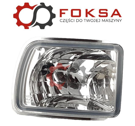 Lampa robocza prostokątna prawa z żarówką H27