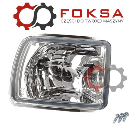 Lampa robocza prostokątna prawa z żarówką H27