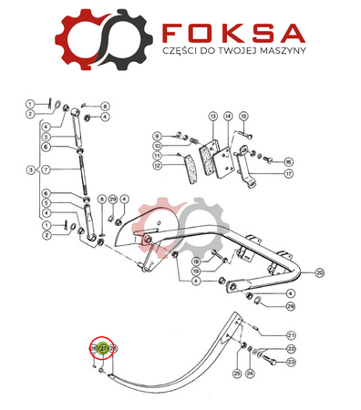 Rolka iglicy - 20mm / 6mm-otwór / 8mm - grubość