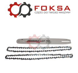 Zestaw prowadnica łańcucha pilarki + dwa łańcuchy PRO CUT