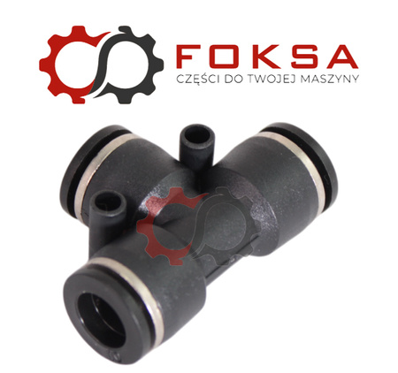 Szybkozłącze plastikowe tekalanu trójnik T Fi 10mm, czarne