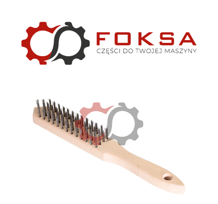 Szczotka druciana - drut stalowy - 4 rzędowa TEGER