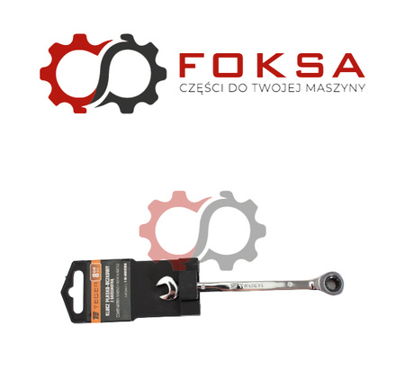 Klucz płasko-oczkowy z grzechotką 8 mm / TEGER