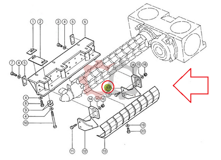 Nóż rozdrabniacza przystawki