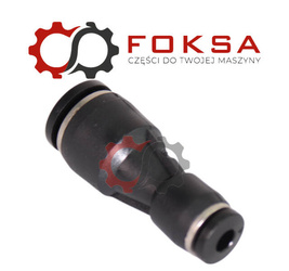 Szybkozłącze plastikowe tekalanu proste Fi 8mm / 4mm, czarne