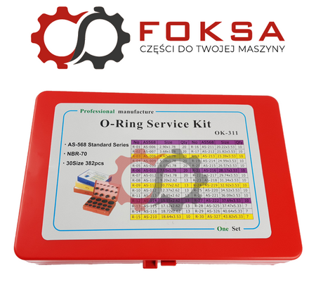 Zestaw o-ringów calowych (walizka)