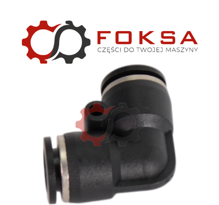 Szybkozłącze plastikowe tekalanu kolanko Fi 10mm, czarne