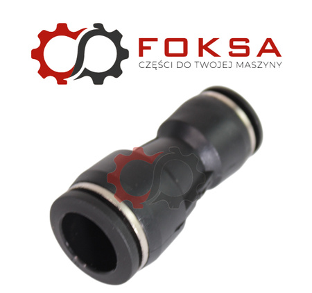 Szybkozłącze plastikowe tekalanu proste Fi 16mm / 12mm, czarne