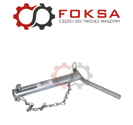 Sworzeń zaczepu z zagiętym uchwytem z łańcuchem