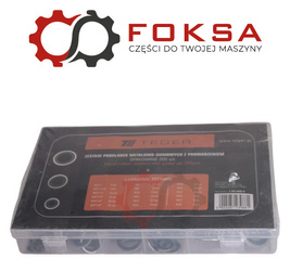 Zestaw podkładek metalowo - gumowych z prowadzeniem 205 szt