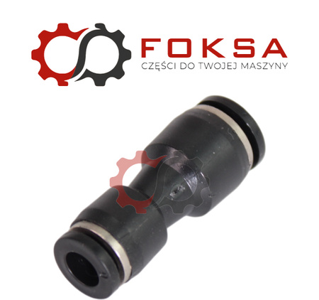 Szybkozłącze plastikowe tekalanu proste Fi 8mm / 6mm, czarne