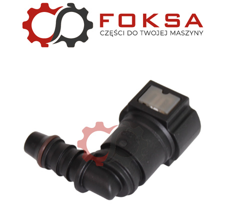 Szybkozłącze przewodu paliwowego z oringiem (tekalan) kąt 90, przewód 9,89mm, 8,