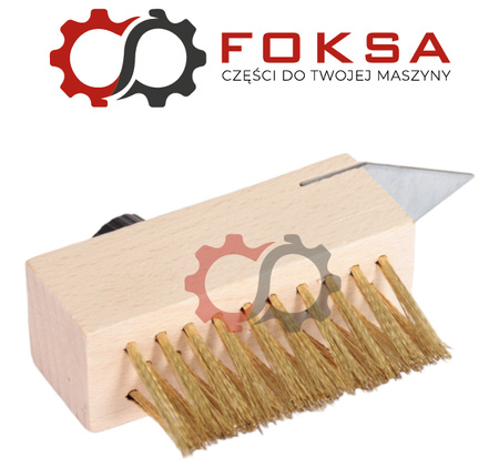 Szczotka do czyszczenia kostki brukowej ze skrobakiem - Teger