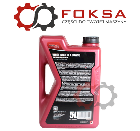 Olej przekładniowy do skrzyni biegów VENOL 5L 80W90