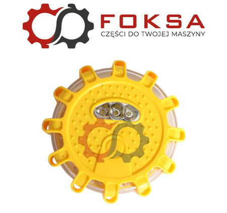 Lampa ostrzegawcza drogowa flara LED - bateria