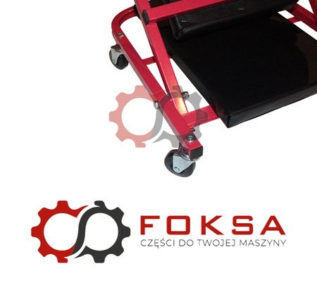 Leżanka warsztatowa 6-kołowa, 2w1 - leżanka + krzesełko