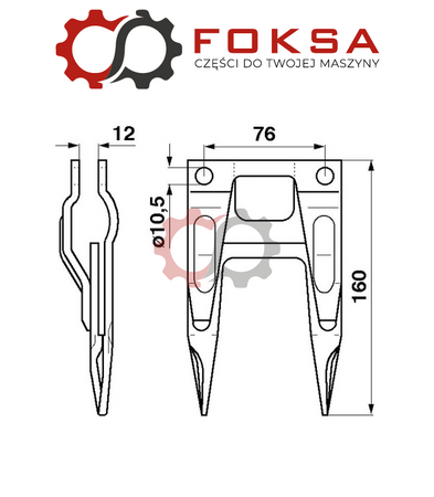 Bagnet podwójny blaszany - ORG Schumacher