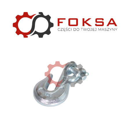 Hak sworzniowy 5/16" ocynk, do łańcucha 8mm, 1700kg