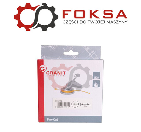 Żyłka podkaszarki 2,0 x 15m okrągła - pomarańczowa