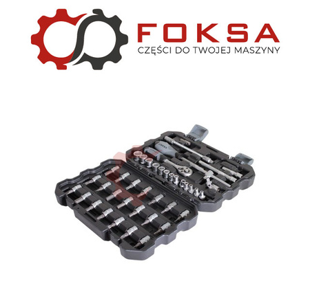 Zestaw kluczy nasadowych 1/4 45 elementów PQ