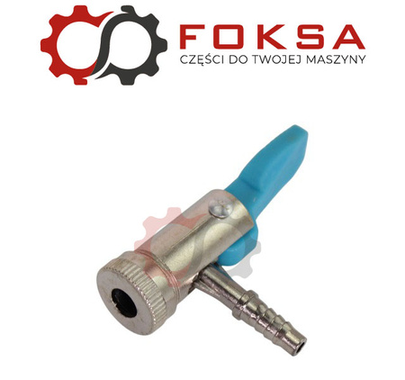 Końcówka do pompowania 6mm kątowa - plastikowy zacisk