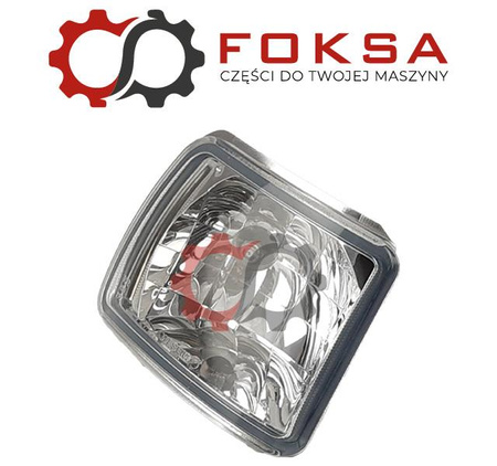 Lampa robocza prostokątna prawa z żarówką H27