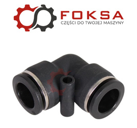Szybkozłącze plastikowe tekalanu kolanko Fi 14mm, czarne