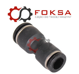 Szybkozłącze plastikowe tekalanu proste Fi 12mm / 10mm, czarne