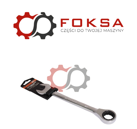 Klucz płasko-oczkowy z grzechotką 24 mm / TEGER