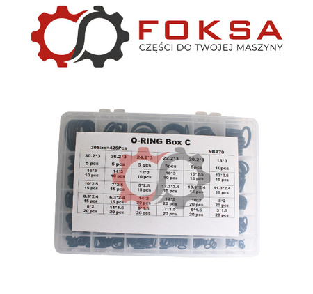 Zestaw o-ringów metrycznych 425 szt