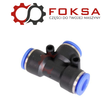 Szybkozłącze plastikowe tekalanu trójnik T Fi 9mm, czarne