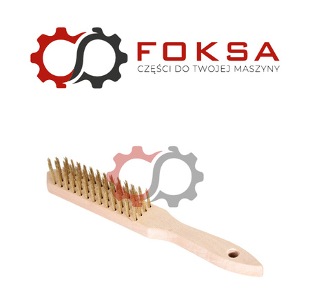 Szczotka druciana - drut mosiądzowany - 4 rzędowa TEGER