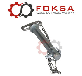 Sworzeń zaczepu z zawleczką i łańcuchem