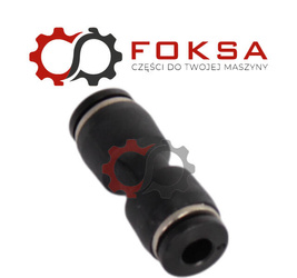 Szybkozłącze plastikowe tekalanu proste Fi 5mm, czarne