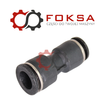 Szybkozłącze plastikowe tekalanu proste Fi 12mm / 10mm, czarne