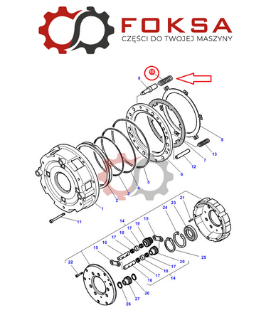 Sprężyna sprzęgła mokrego