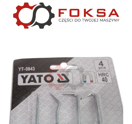 Zestaw haczyków do demontażu uszczelniaczy 4 szt. YATO