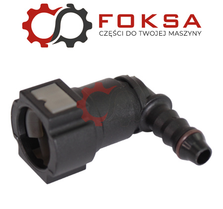 Szybkozłącze przewodu paliwowego z oringiem (tekalan) Kąt 90, przewód 9,89mm, 6,