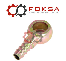 Końcówka oczkowa przewodu paliwowego Fi 14mm, wąż 10mm