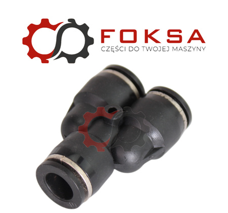 Szybkozłącze plastikowe tekalanu trójnik Y Fi 10mm, czarne