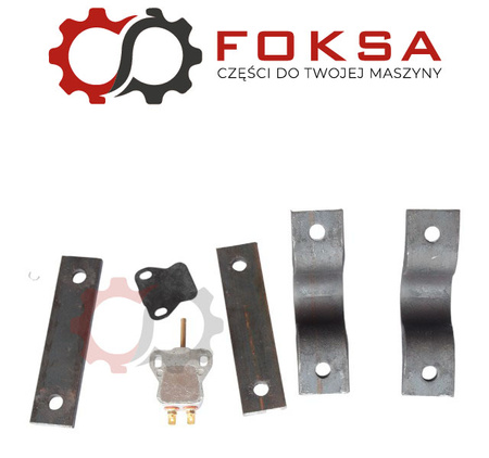 Siłownik wywrotu z kołyską, mocowaniem i ogranicznikiem wywrotu,