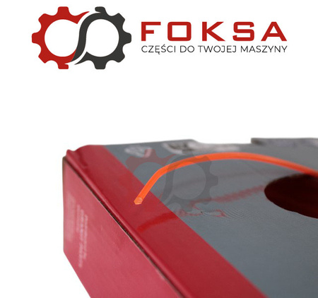 Żyłka podkaszarki 2,4 x 90m gwiazdka 5-kątna - pomarańczowa