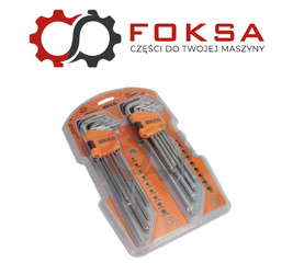 Zestaw kluczy imbusowych typu HEX i TORX