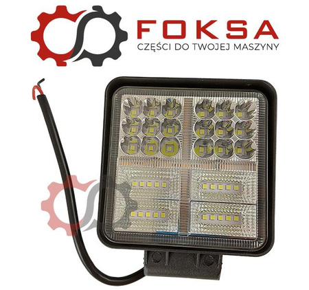 Lampa robocza diodowa - kwadrat, 38 LEDx0,5W, 1900Lm,