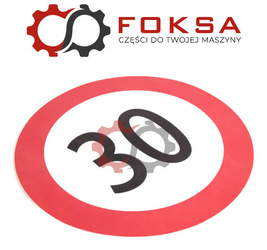 Naklejka z prędkością 30km/h