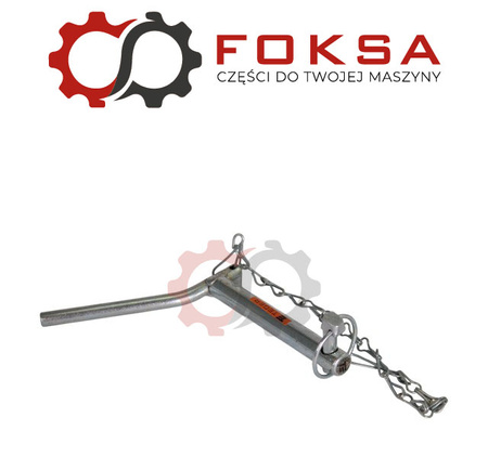 Sworzeń zaczepu z zagiętym uchwytem z łańcuchem