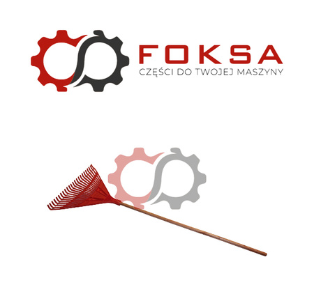 Grabie wachlarzowe plastikowe z drewnianym trzonkiem