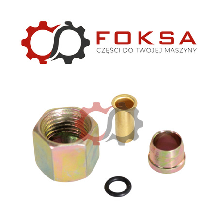 Złączka metalowa tekalanu Fi 8mm, M14x1,5