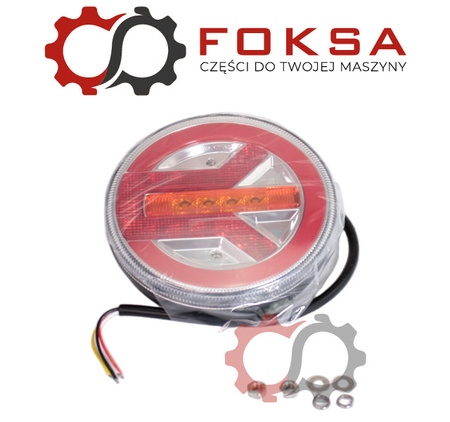 Lampa tylna zespolona - lewa, 3 funkcje, okrągła